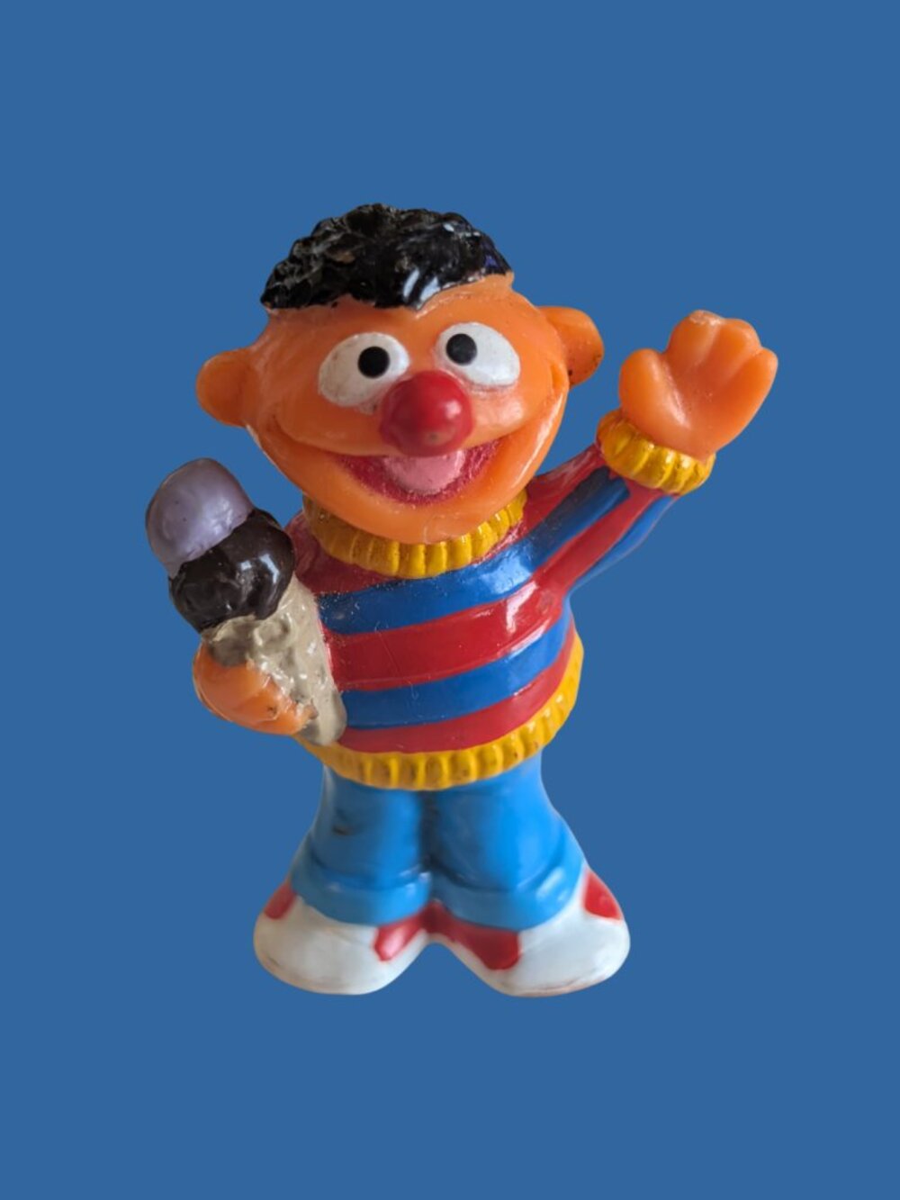 BOGO Vintage Sesame Street Ernie with Ice Cream PVC Figure